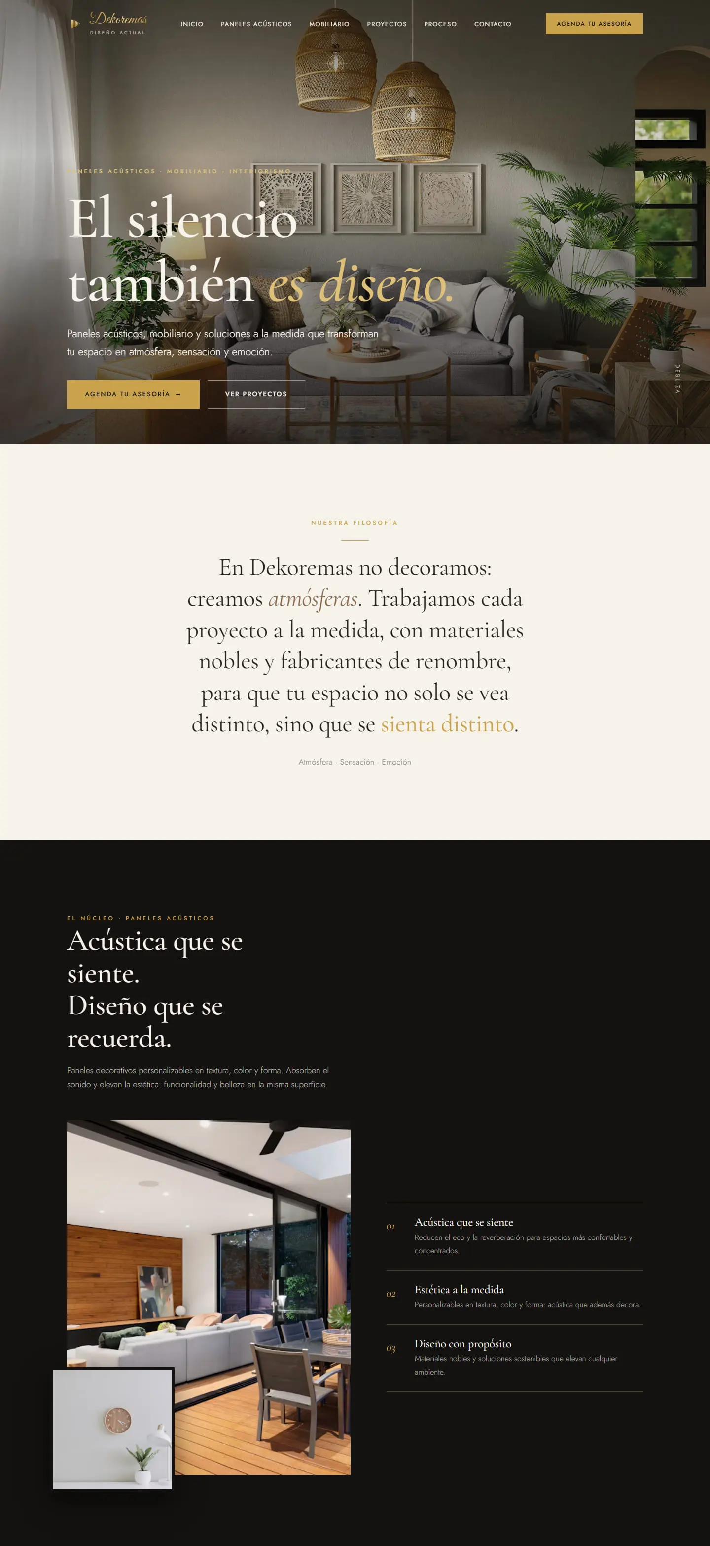 Página completa de Dekoremas, de arriba abajo.